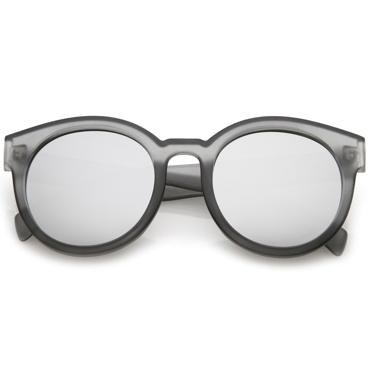Retro Round Translucent Mirrored Lens Sunglasses C255