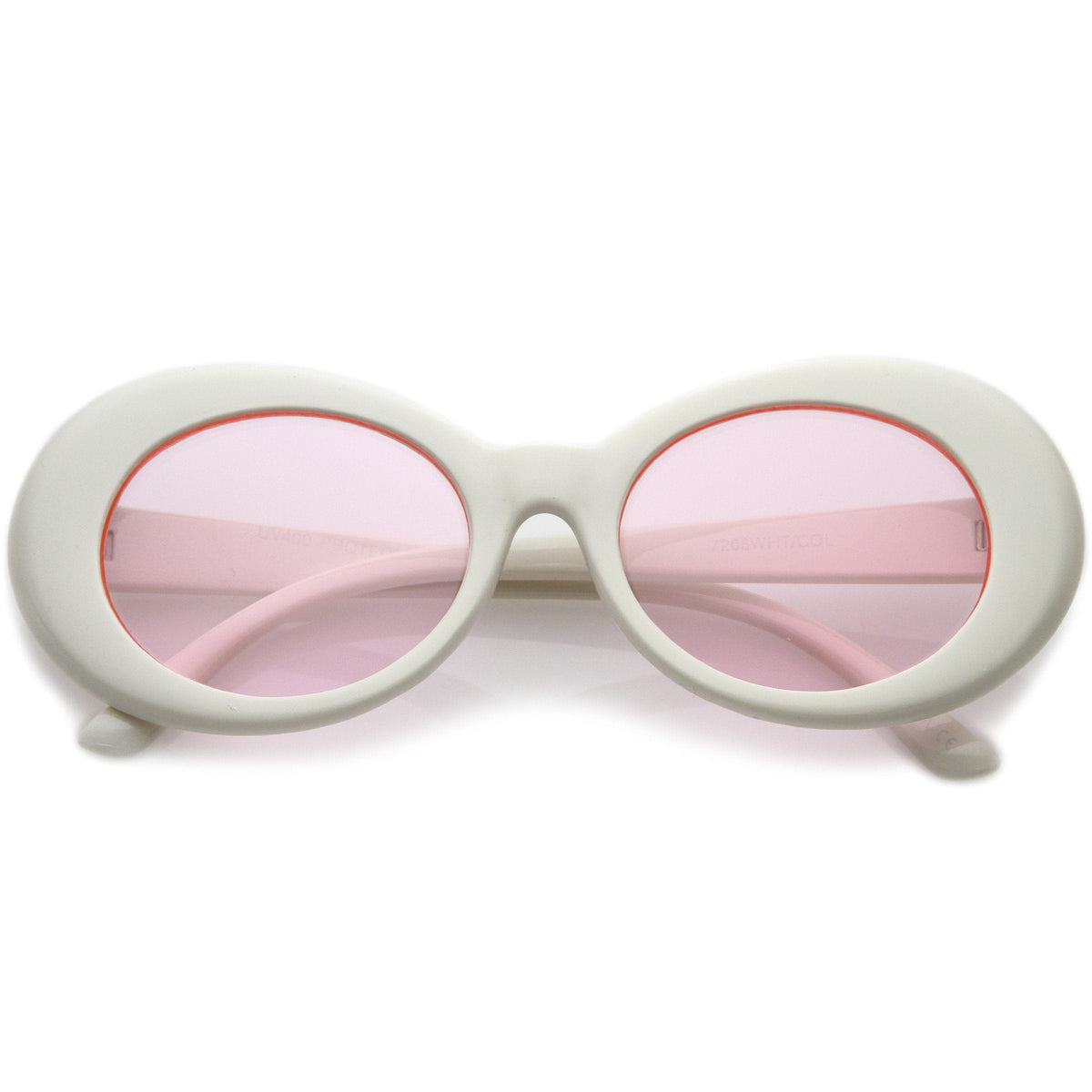 Women's Retro Disco Oval Clout Color Tone Lens Sunglasses 51mm C382