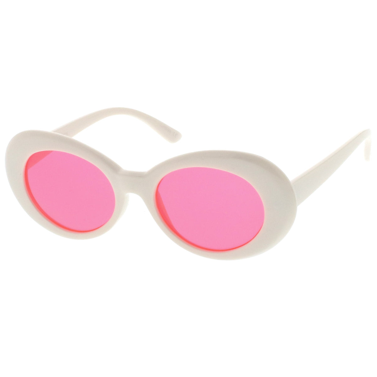 Women's Retro Disco Oval Clout Color Tone Lens Sunglasses 51mm C382
