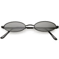 Retro 1990's Small Oval Metal Flat Lens Sunglasses C626