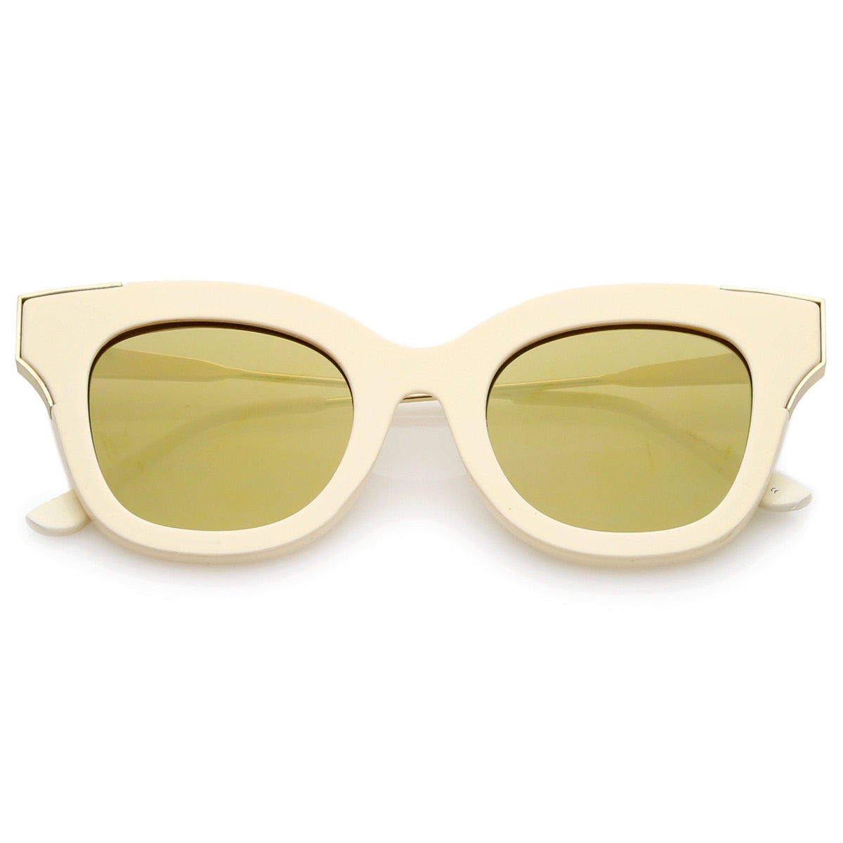 Retro Modern Bold Flat Lens Cat Eye Sunglasses C072