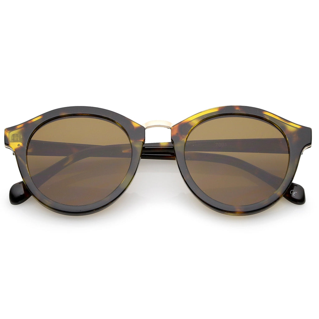 Vintage Dapper Round P3 Horned Rim Sunglasses C127