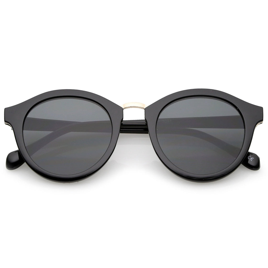 Vintage Dapper Round P3 Horned Rim Sunglasses C127