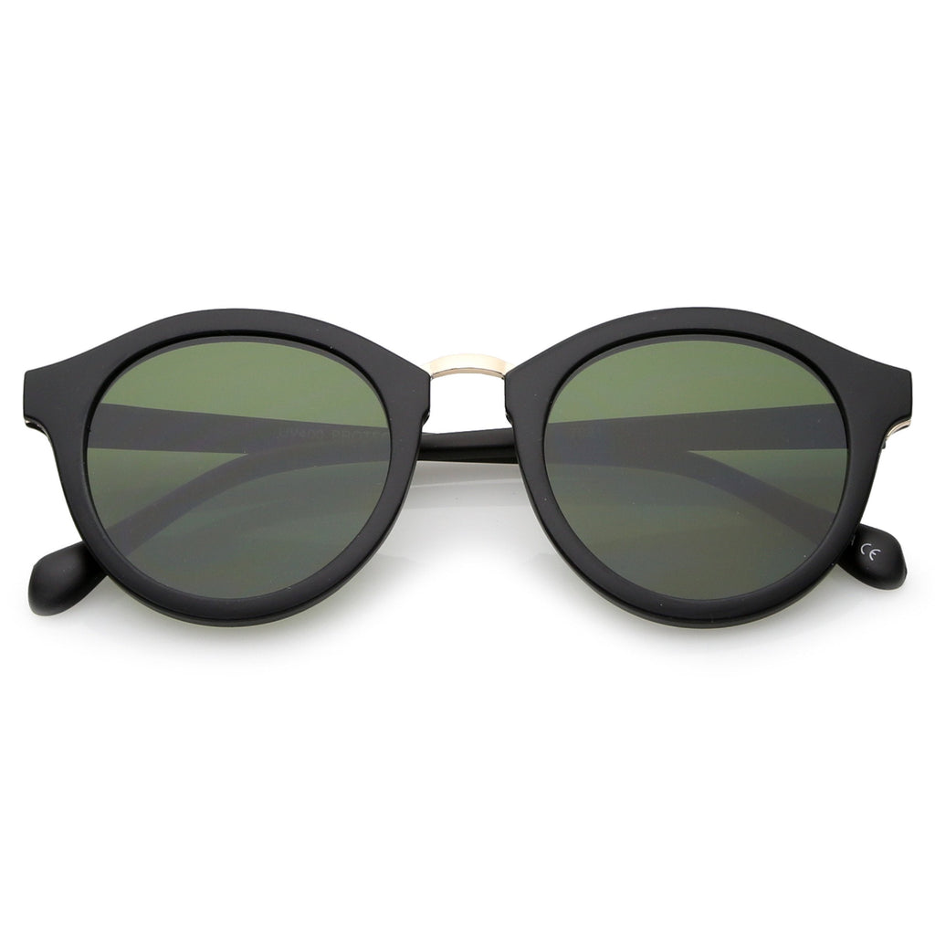 Vintage Dapper Round P3 Horned Rim Sunglasses C127