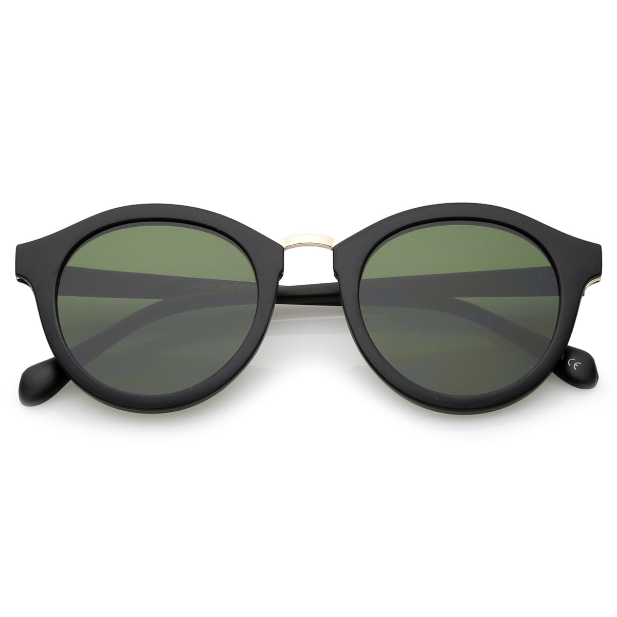 Vintage Dapper Round P3 Horned Rim Sunglasses C127