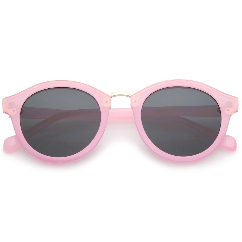 Vintage Dapper Round P3 Horned Rim Sunglasses C127