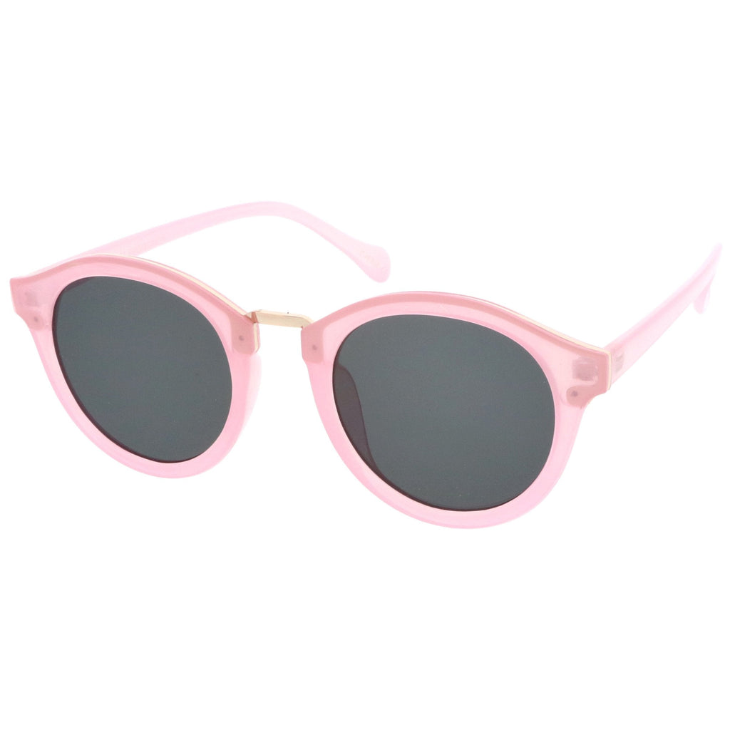 Vintage Dapper Round P3 Horned Rim Sunglasses C127