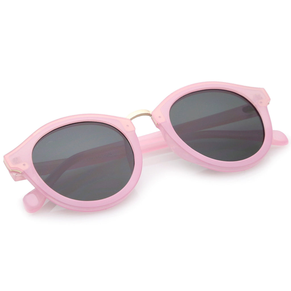 Vintage Dapper Round P3 Horned Rim Sunglasses C127