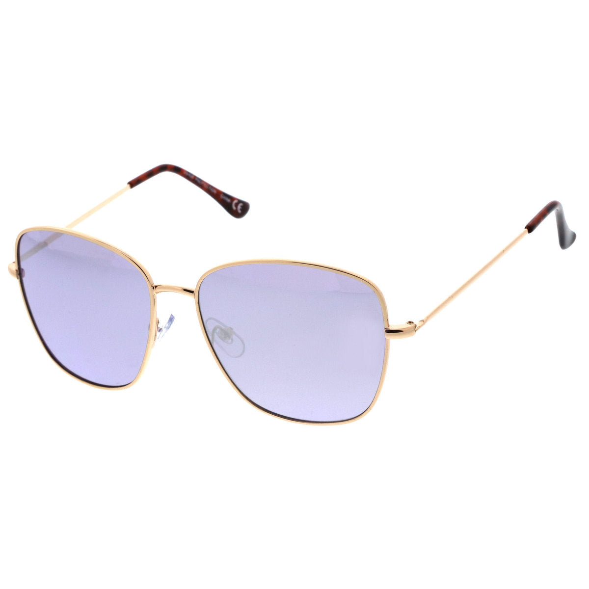 Oversize Modern Square Color Mirrored Sunglasses A389