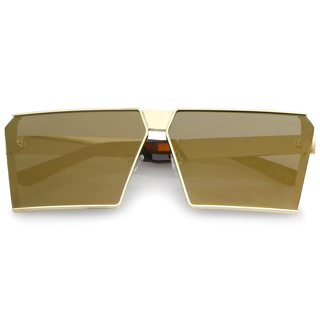 Retro Modern Flat Window Lens Aviator Sunglasses C063