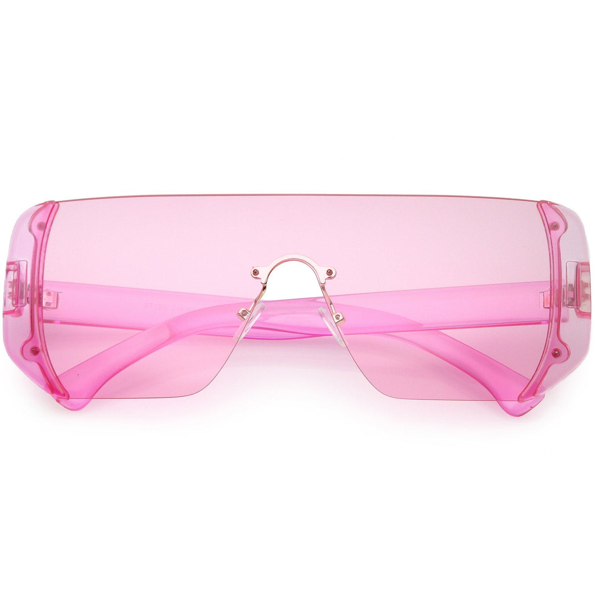 Retro Futuristic Oversize Color Mirrored Lens Shield Sunglasses C634