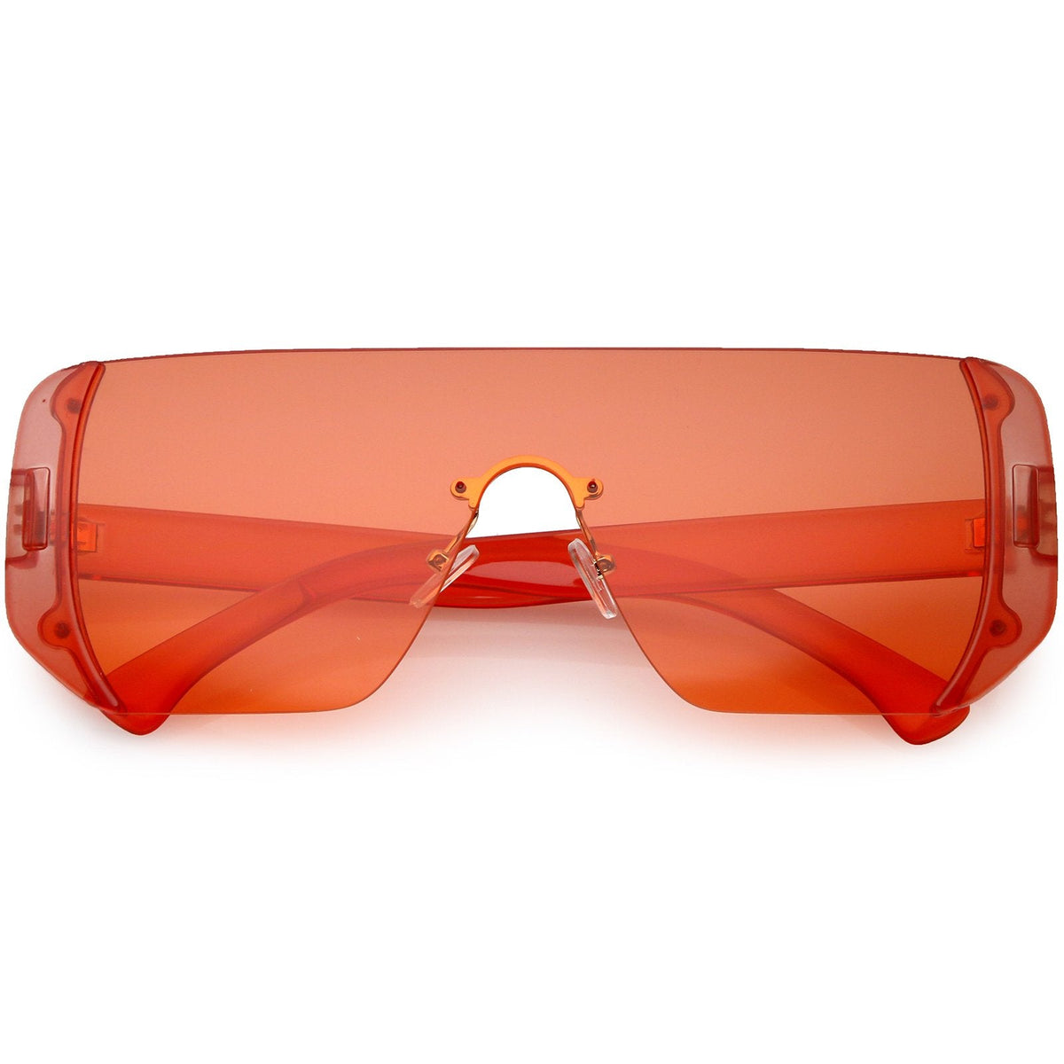 Retro Futuristic Oversize Color Mirrored Lens Shield Sunglasses C634