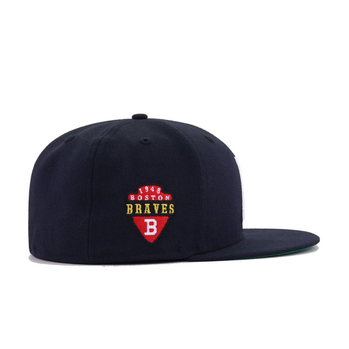 Boston Braves Navy 1948 NL Champions Green Bottom New Era 59Fifty Fitted