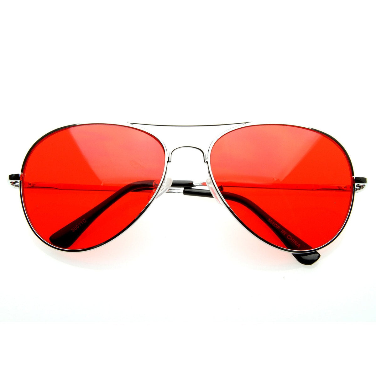 Retro Metal Color Tinted Lens Aviator Sunglasses 59mm