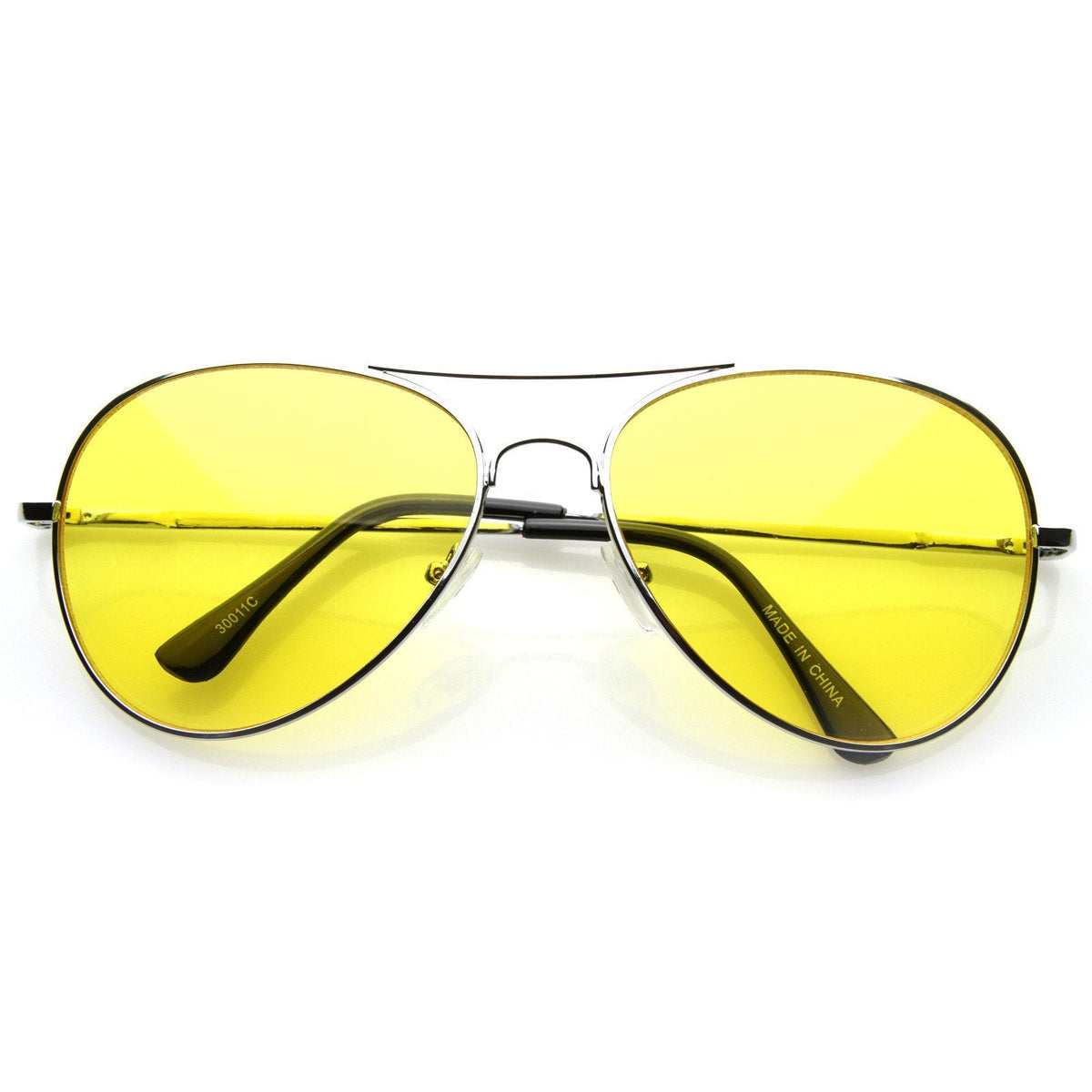 Retro Metal Color Tinted Lens Aviator Sunglasses 59mm