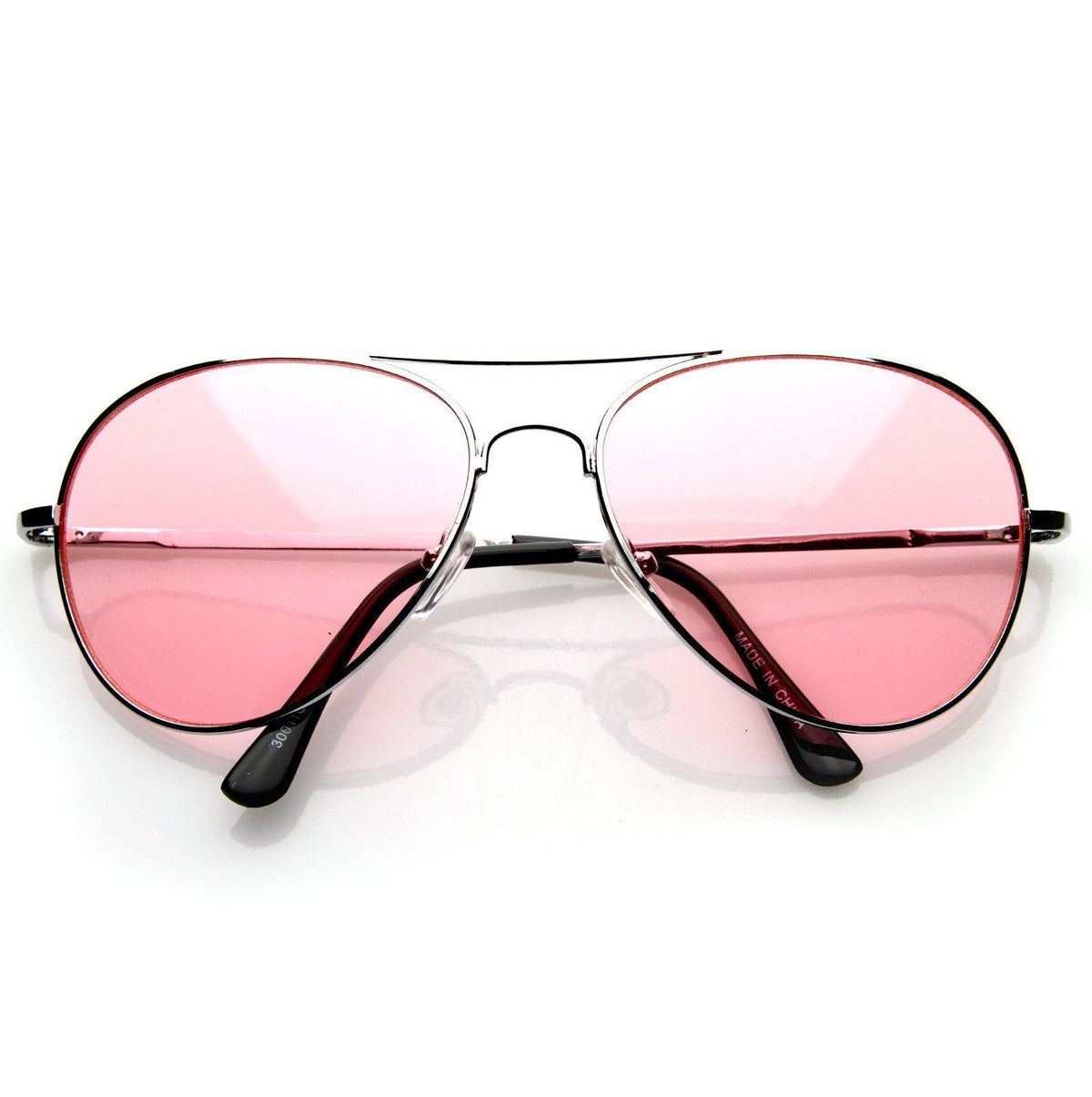 Retro Metal Color Tinted Lens Aviator Sunglasses 59mm