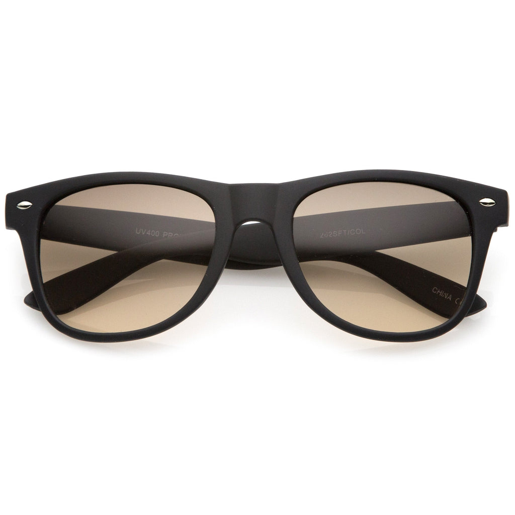 Rubberized Horned Rim Gradient Lens Sunglasses C233