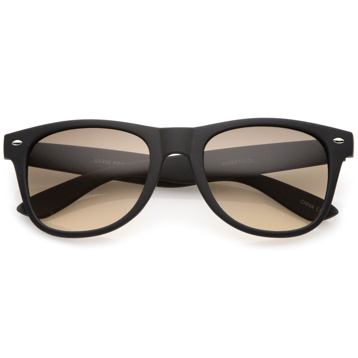 Rubberized Horned Rim Gradient Lens Sunglasses C233