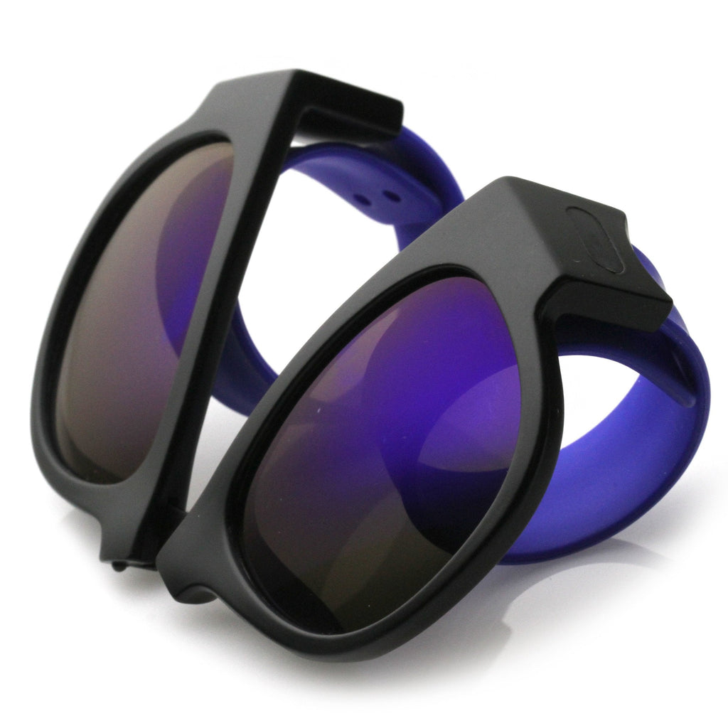 Novelty Folding Rubber Snap Arms Sunglasses C139