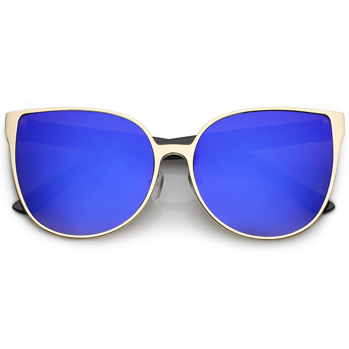 Women's Modern Oversize Mirrored Flat Lens Cat Eye Sunglasses A929