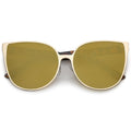Women's Modern Oversize Mirrored Flat Lens Cat Eye Sunglasses A929