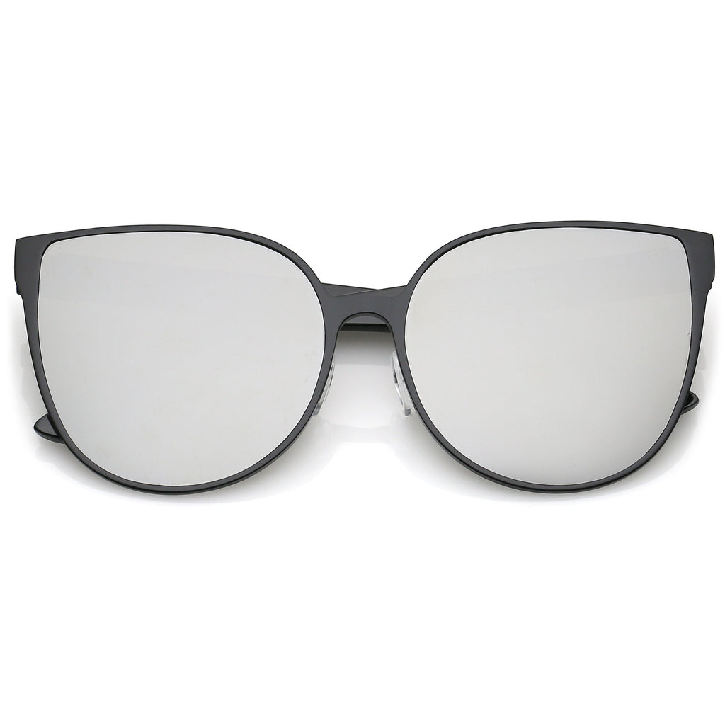 Women's Modern Oversize Mirrored Flat Lens Cat Eye Sunglasses A929