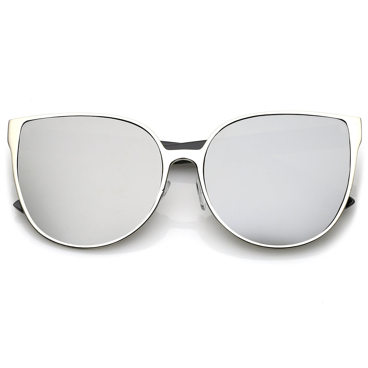 Women's Modern Oversize Mirrored Flat Lens Cat Eye Sunglasses A929