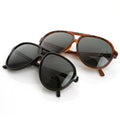 Retro 1980's Fashion Plastic Aviator Polarized Lens 6119 [2 Pack]