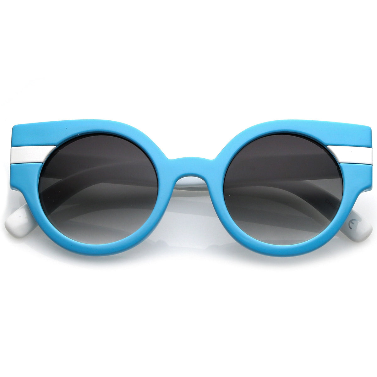 Retro Modern Pastel Round Wing Tip Sunglasses C390