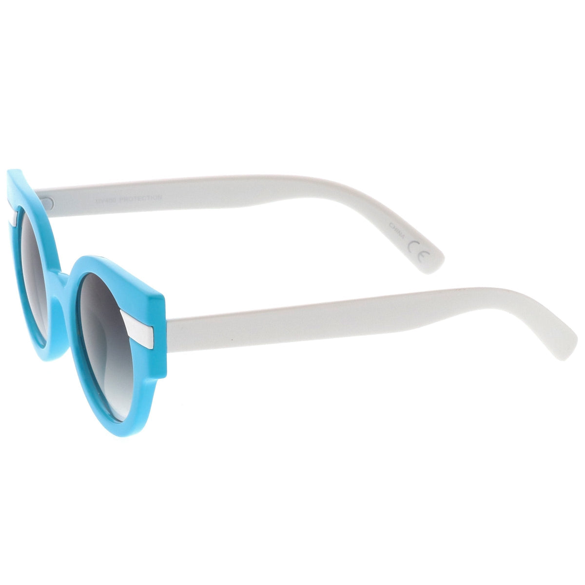 Retro Modern Pastel Round Wing Tip Sunglasses C390