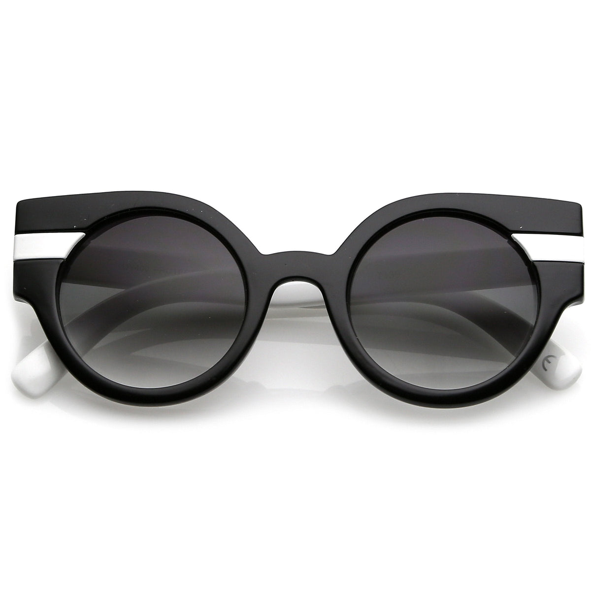 Retro Modern Pastel Round Wing Tip Sunglasses C390