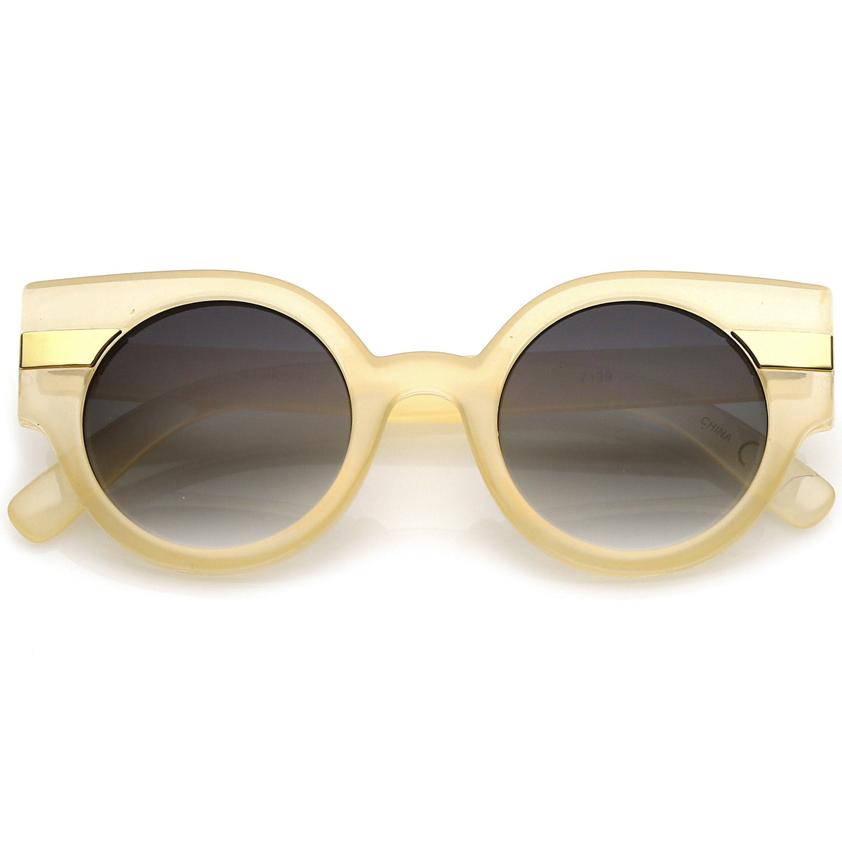 Retro Modern Pastel Round Wing Tip Sunglasses C390
