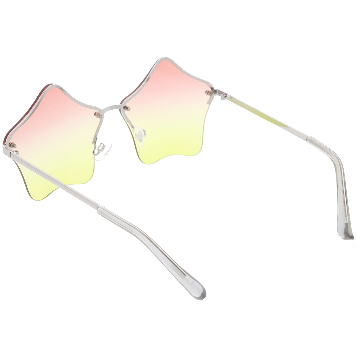 Women's Novelty Cute Twin Stars Color Tone Sunglasses Glasses C631
