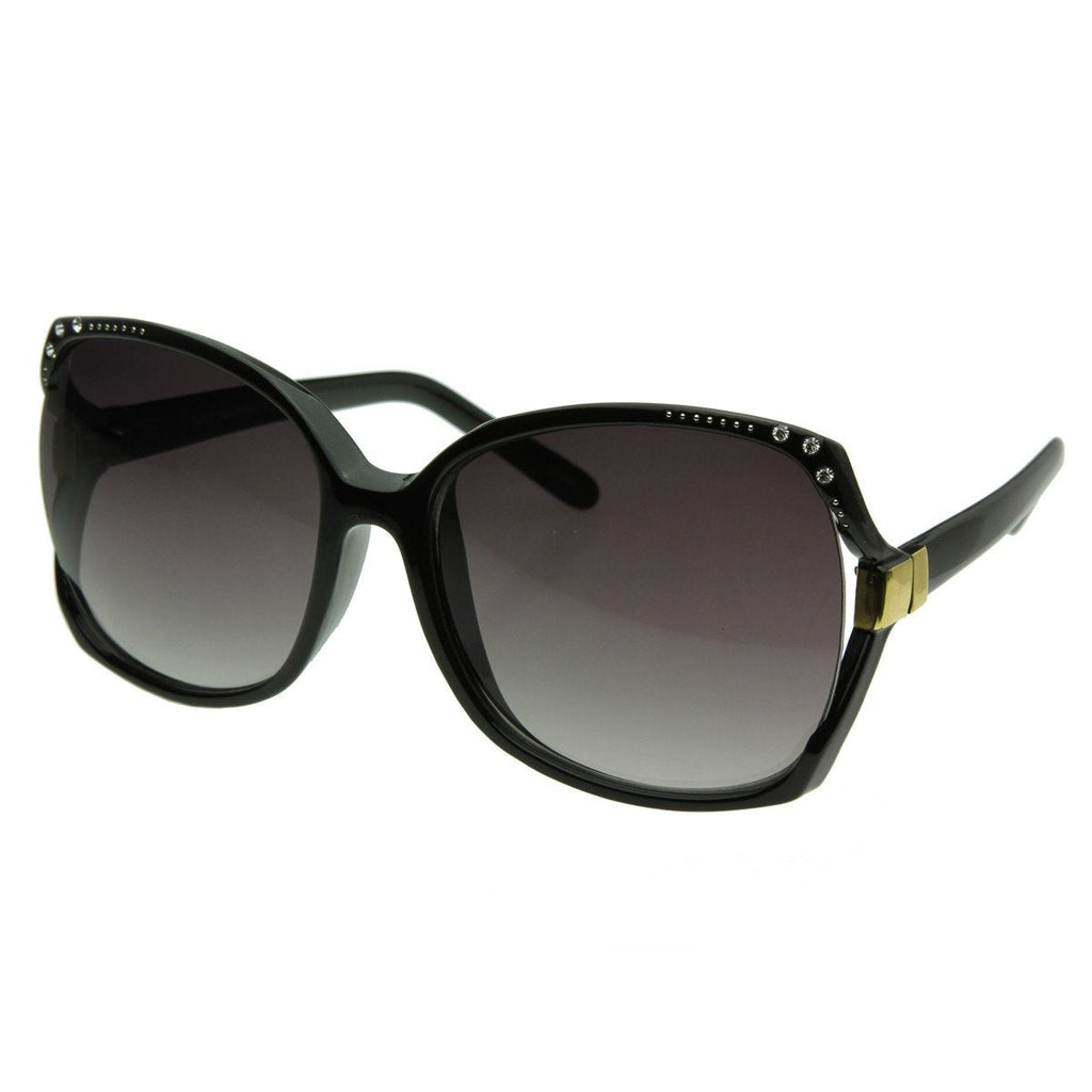 Jackie O Vintage Oversize Square Sunglasses w/ Rhinestones 2273