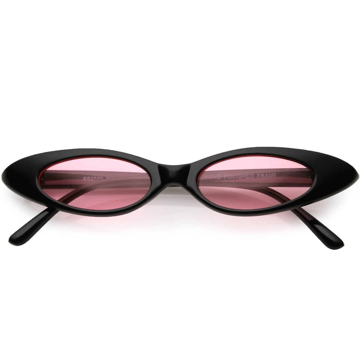 Women's Retro 90's Thin Color Tone Cat Eye Sunglasses C662