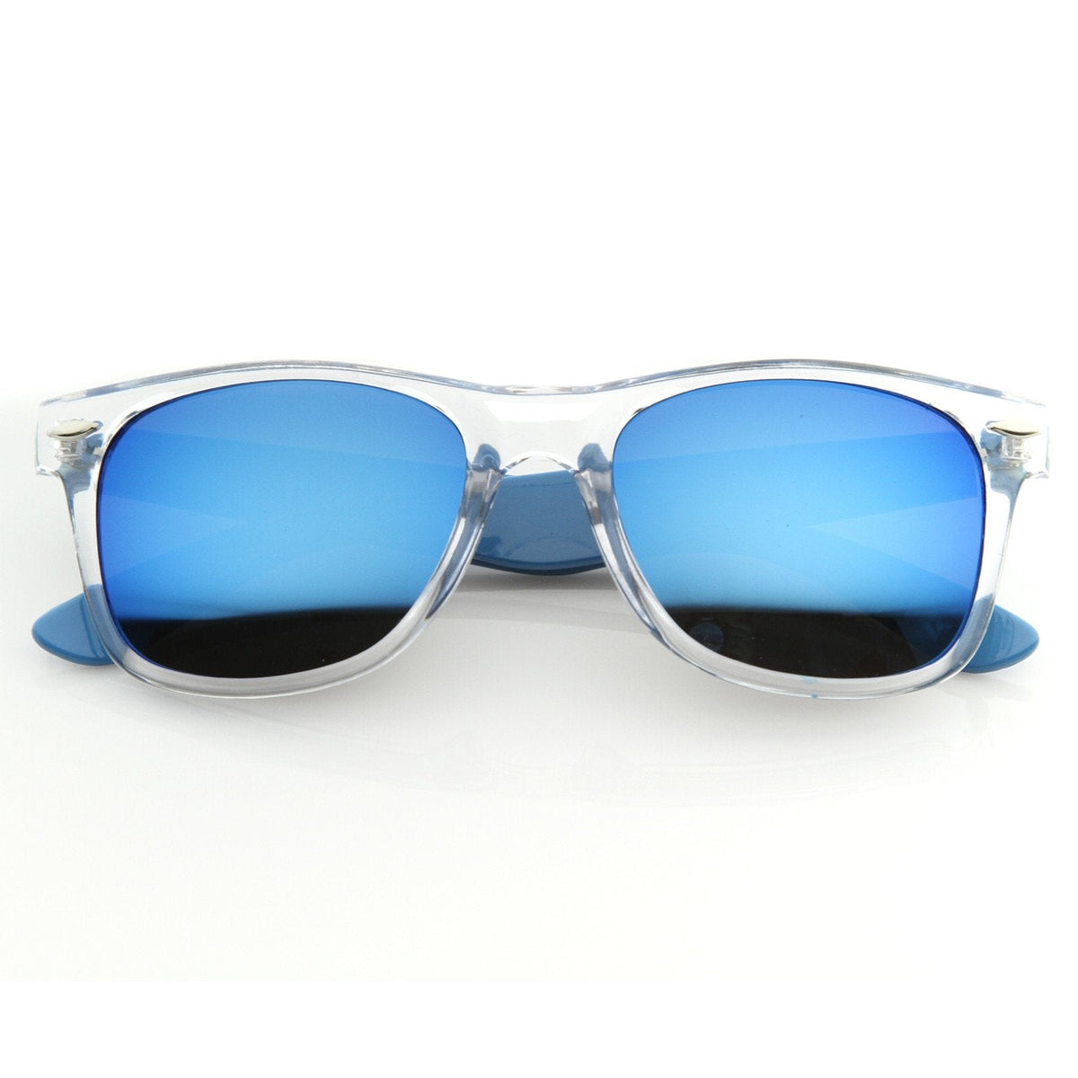 Retro Horned Rim Colorful Mirror Lens Sunglasses 8609