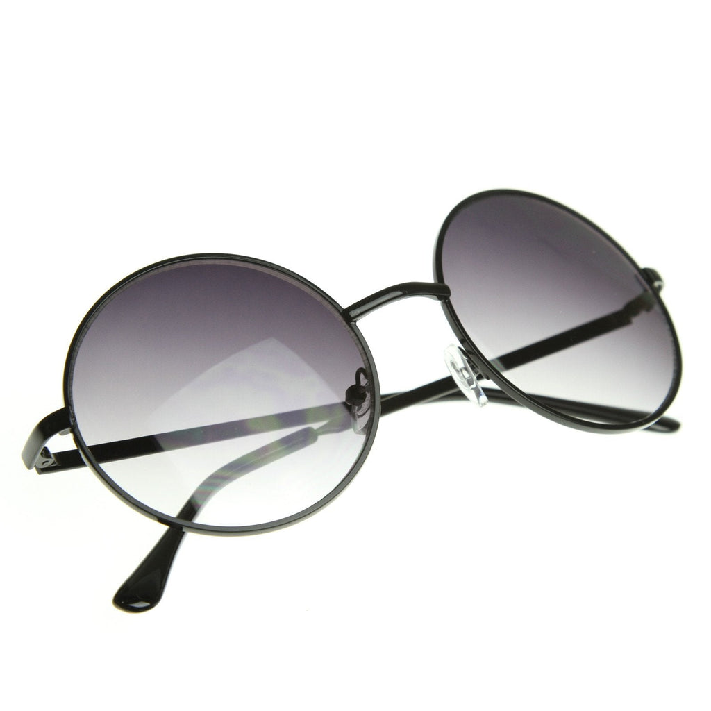 Designer Medium Round Metal Fashion Sunglasses 8570