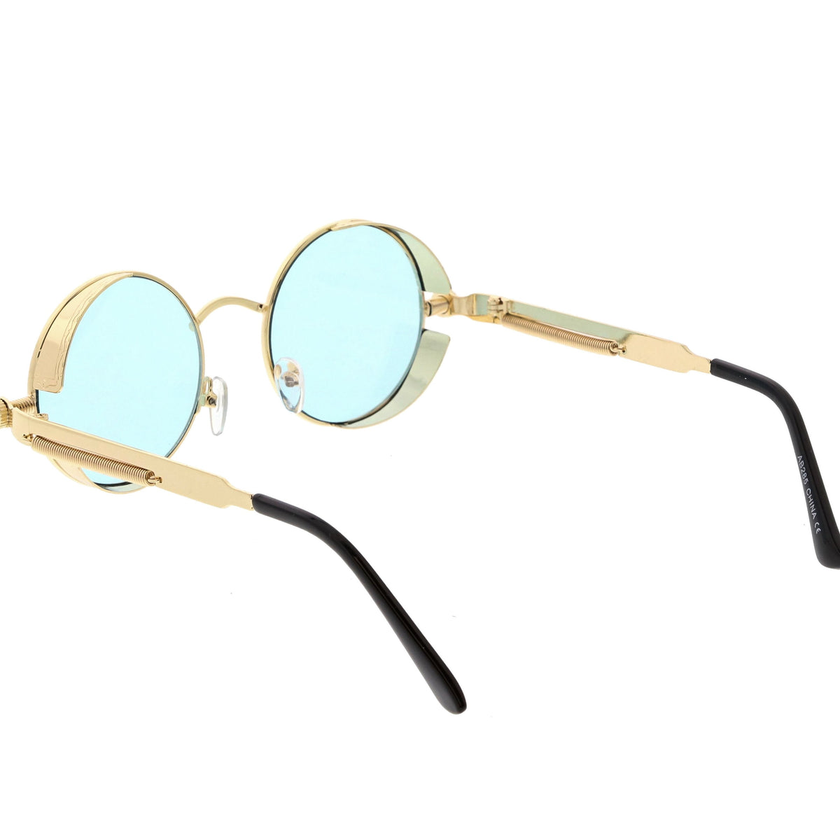 Retro Steampunk Colorful Round Flat Lens Sunglasses C442