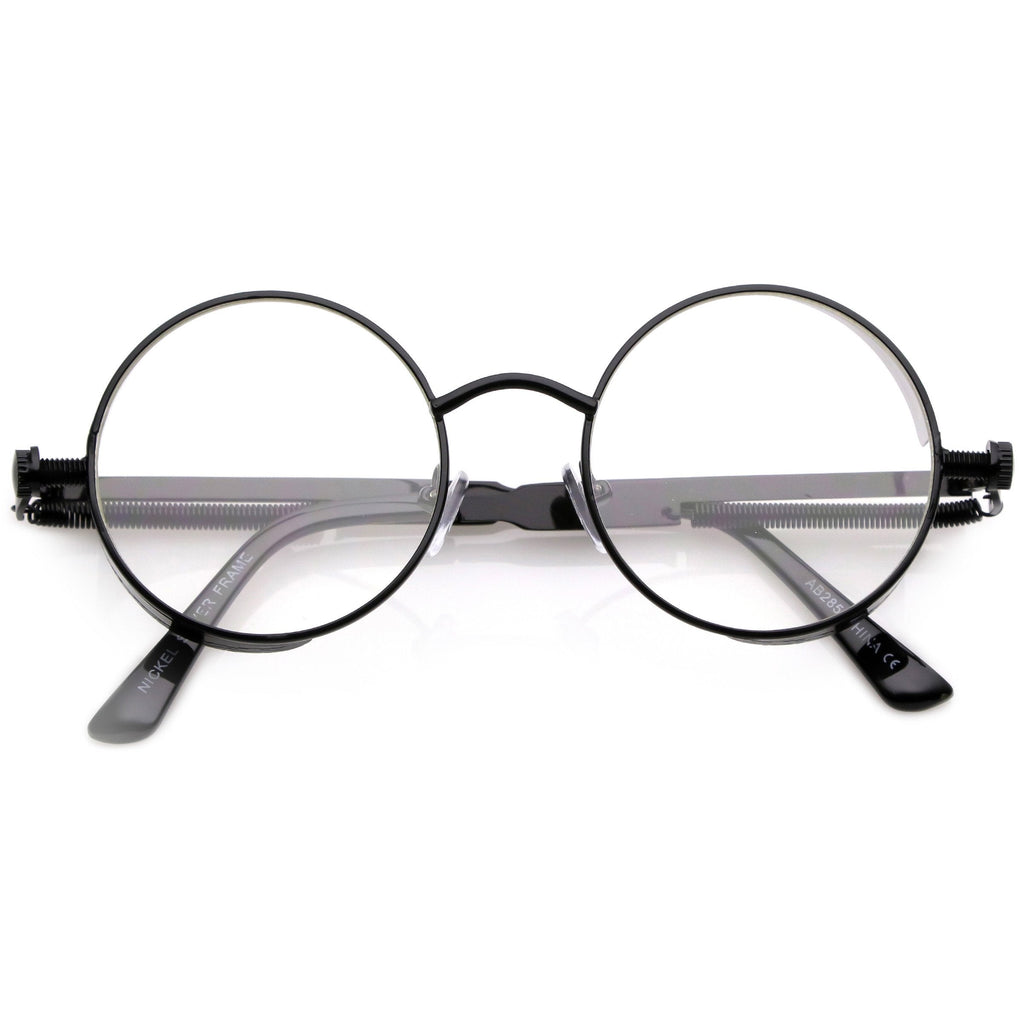 Retro Steampunk Colorful Round Flat Lens Sunglasses C442
