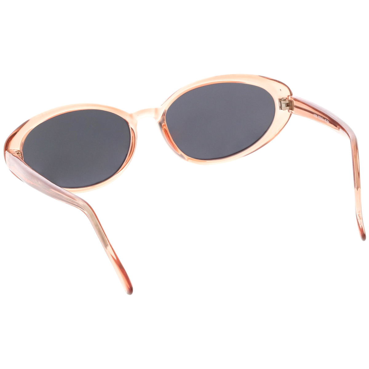 Small True Retro Oval Clout Transparent Frame Sunglasses C644