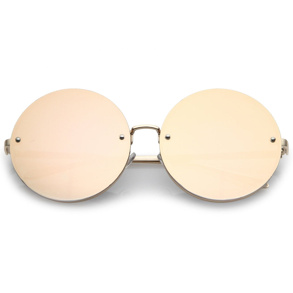Oversize Women's Modern Mirrored Flat Lens Sunglasses A897