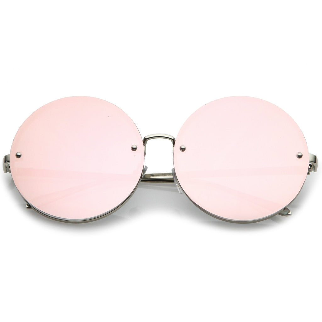 Oversize Women's Modern Mirrored Flat Lens Sunglasses A897