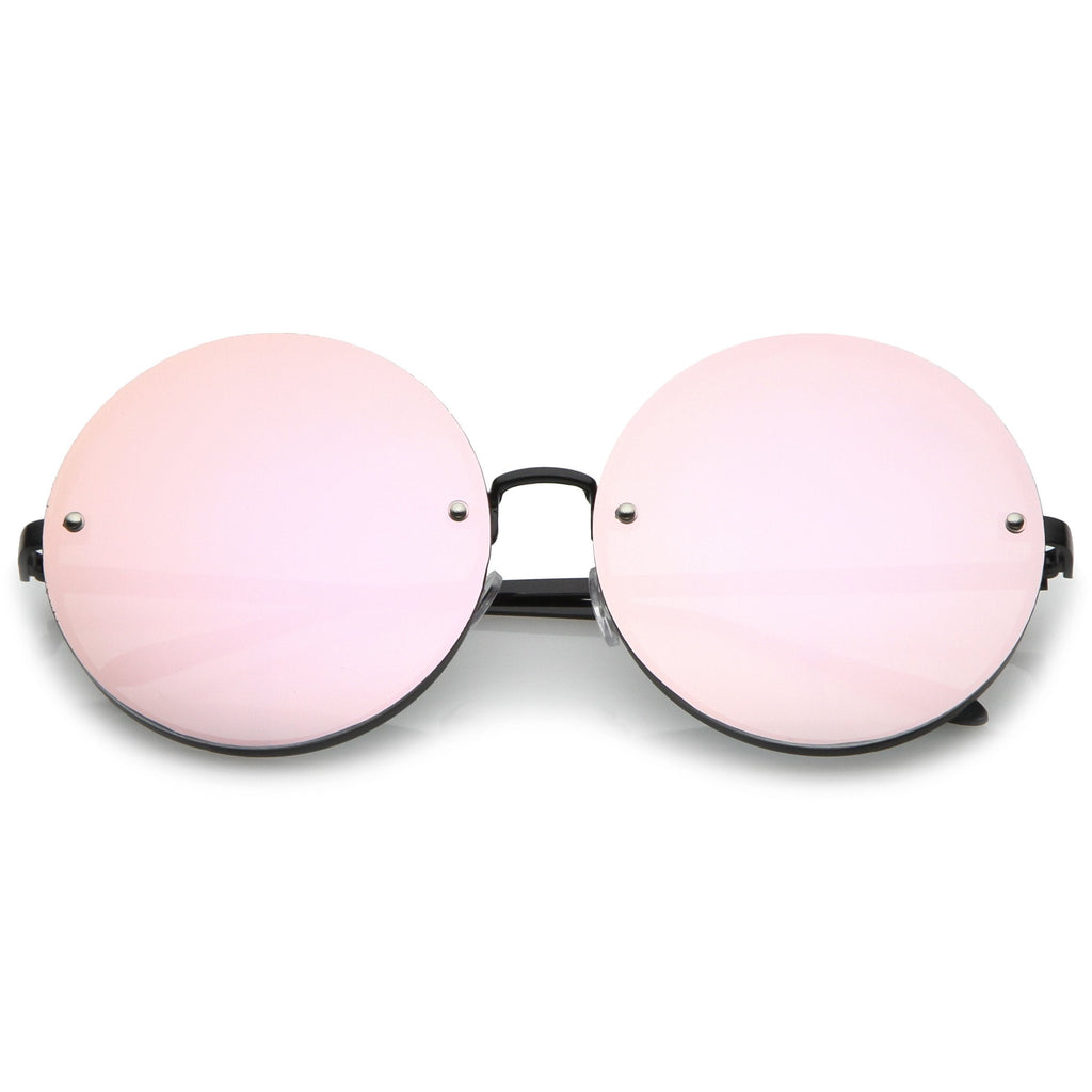 Oversize Women's Modern Mirrored Flat Lens Sunglasses A897