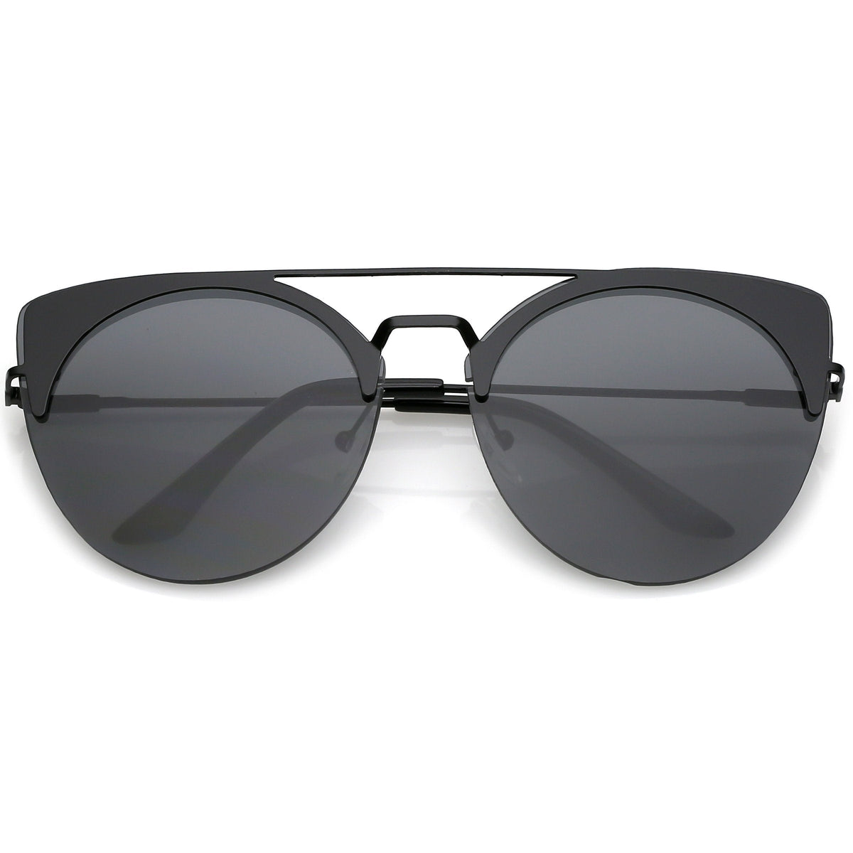 Retro Modern Oversize Mirrored Flat Lens Aviator Sunglasses C402