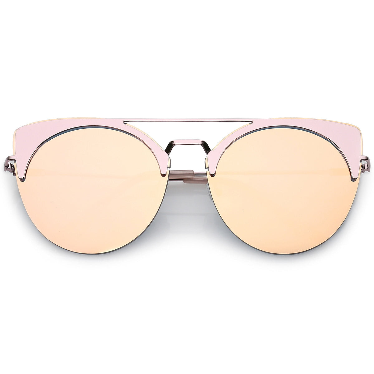 Retro Modern Oversize Mirrored Flat Lens Aviator Sunglasses C402