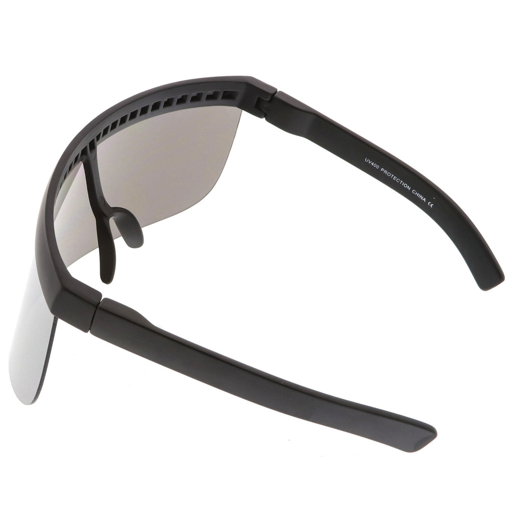 Retro Modern Oversize Novelty Mirrored Lens Shield Visor C453