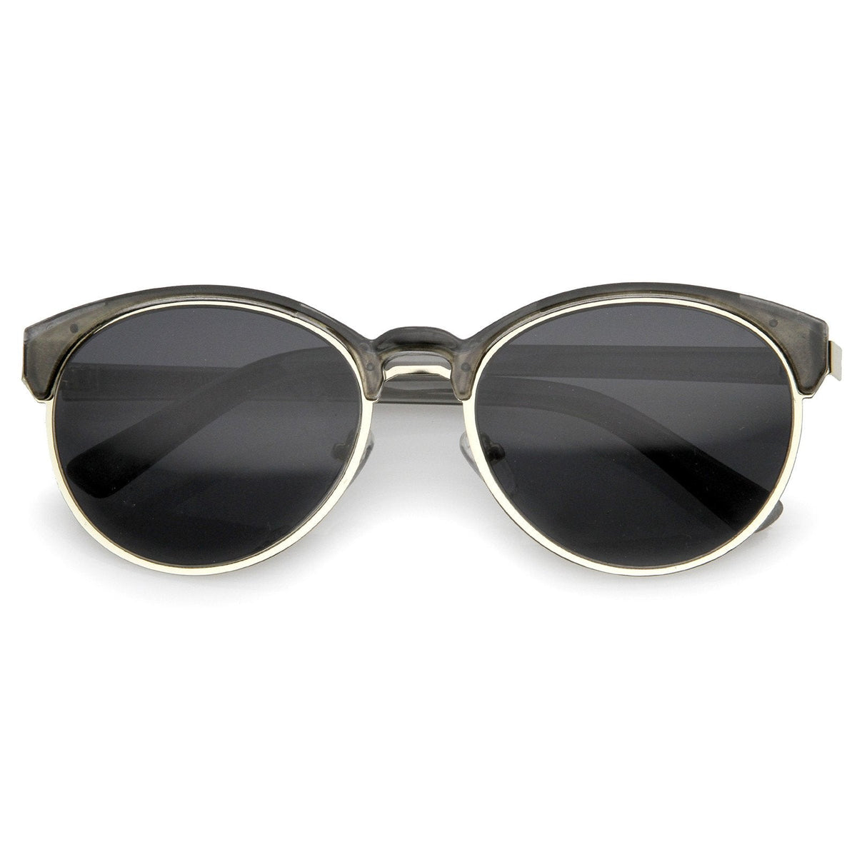 Women's Retro Oval Half Frame Cat Eye Sunglasses A792