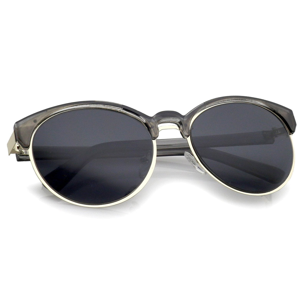 Women's Retro Oval Half Frame Cat Eye Sunglasses A792