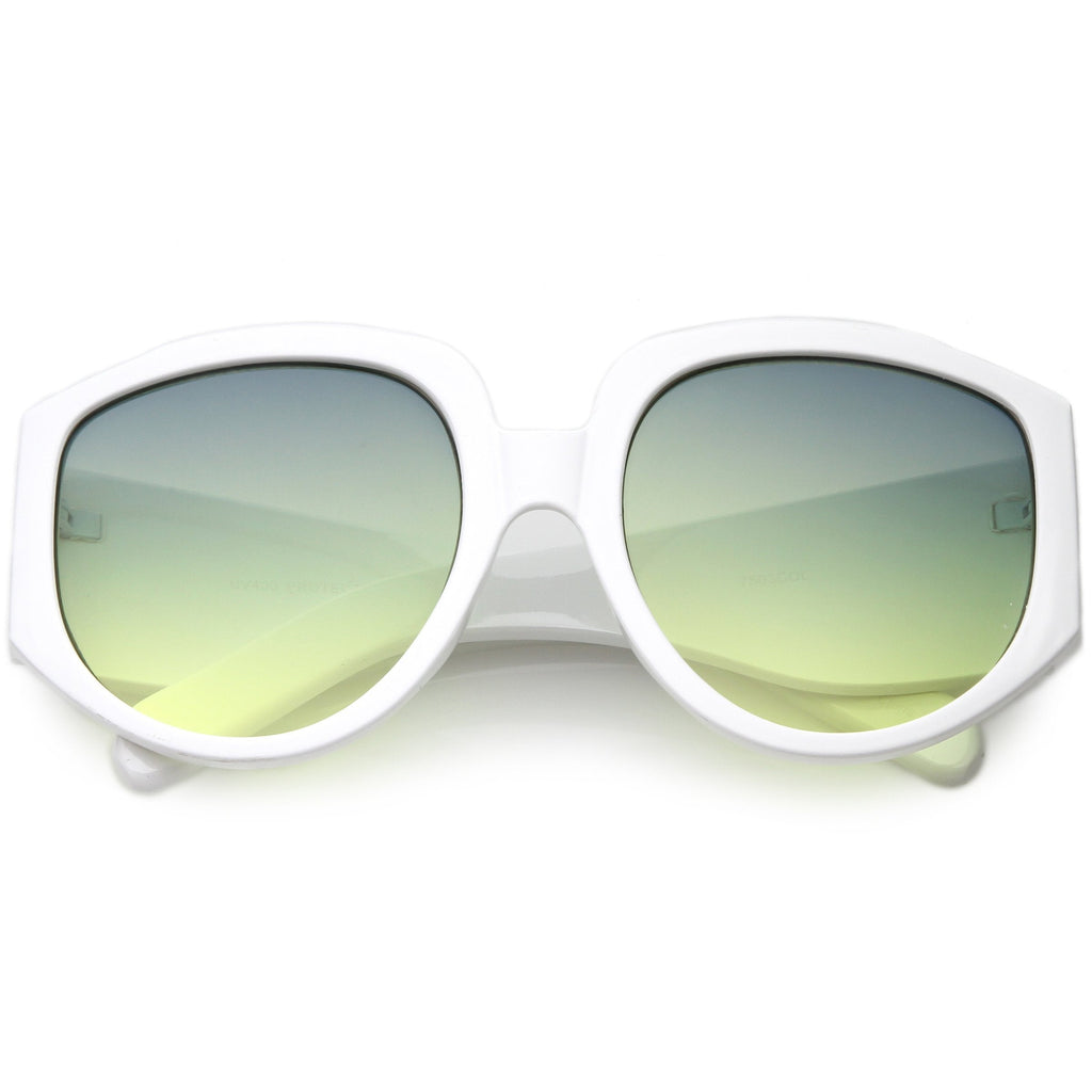 Women's Oversize Geometric Gradient Color Tone Sunglasses C620