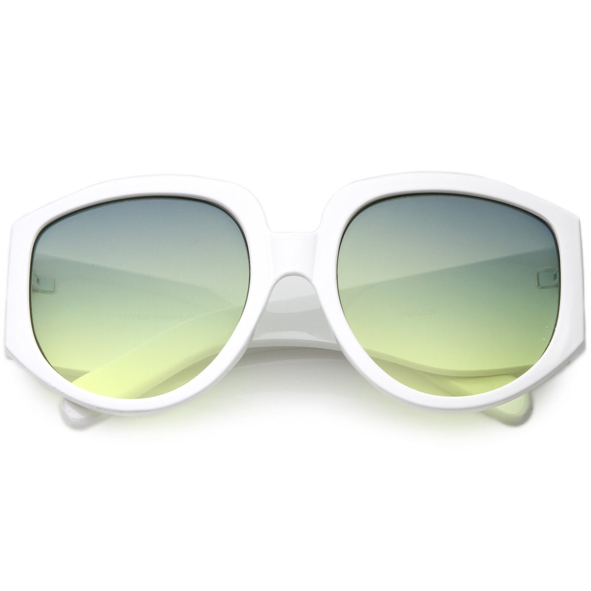 Women's Oversize Geometric Gradient Color Tone Sunglasses C620